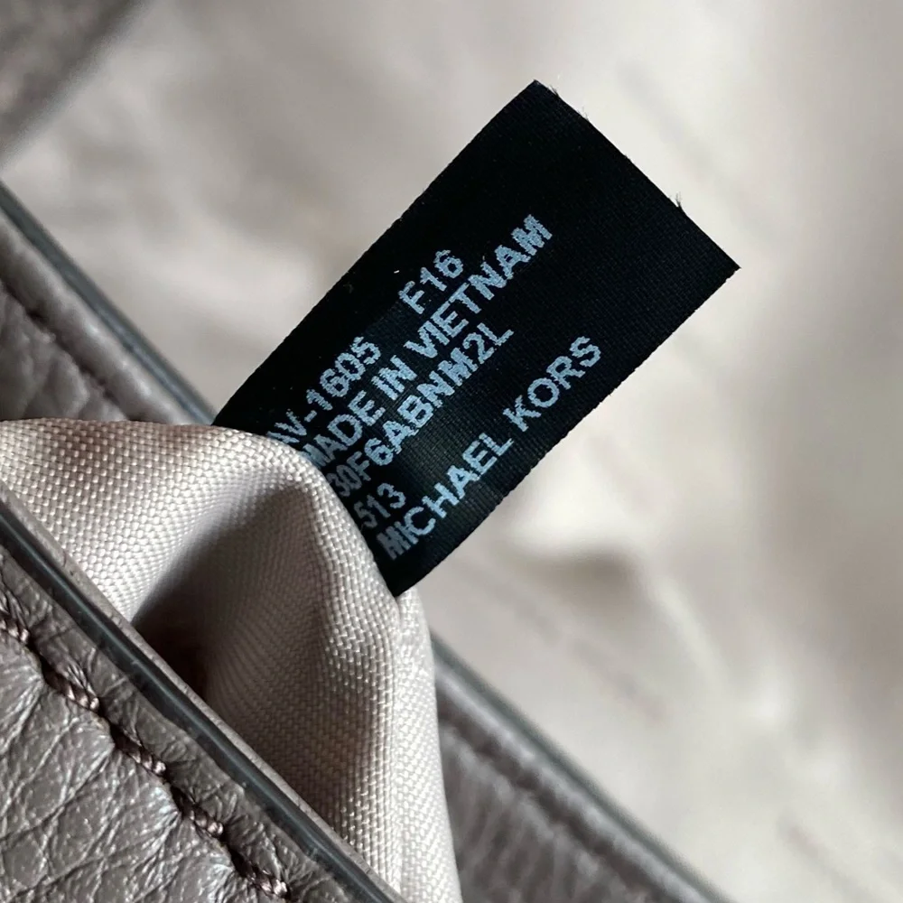 Michael Kors Brooklyn Leather Medium Crossbody Saddle Bag with Studs and…